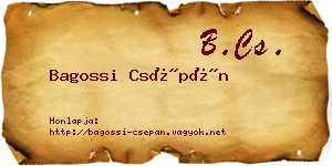 Bagossi Csépán névjegykártya